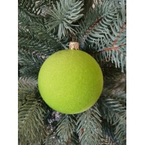 Новогодний шар "Бархат" Ø80мм зеленый, цена за набор 4шт